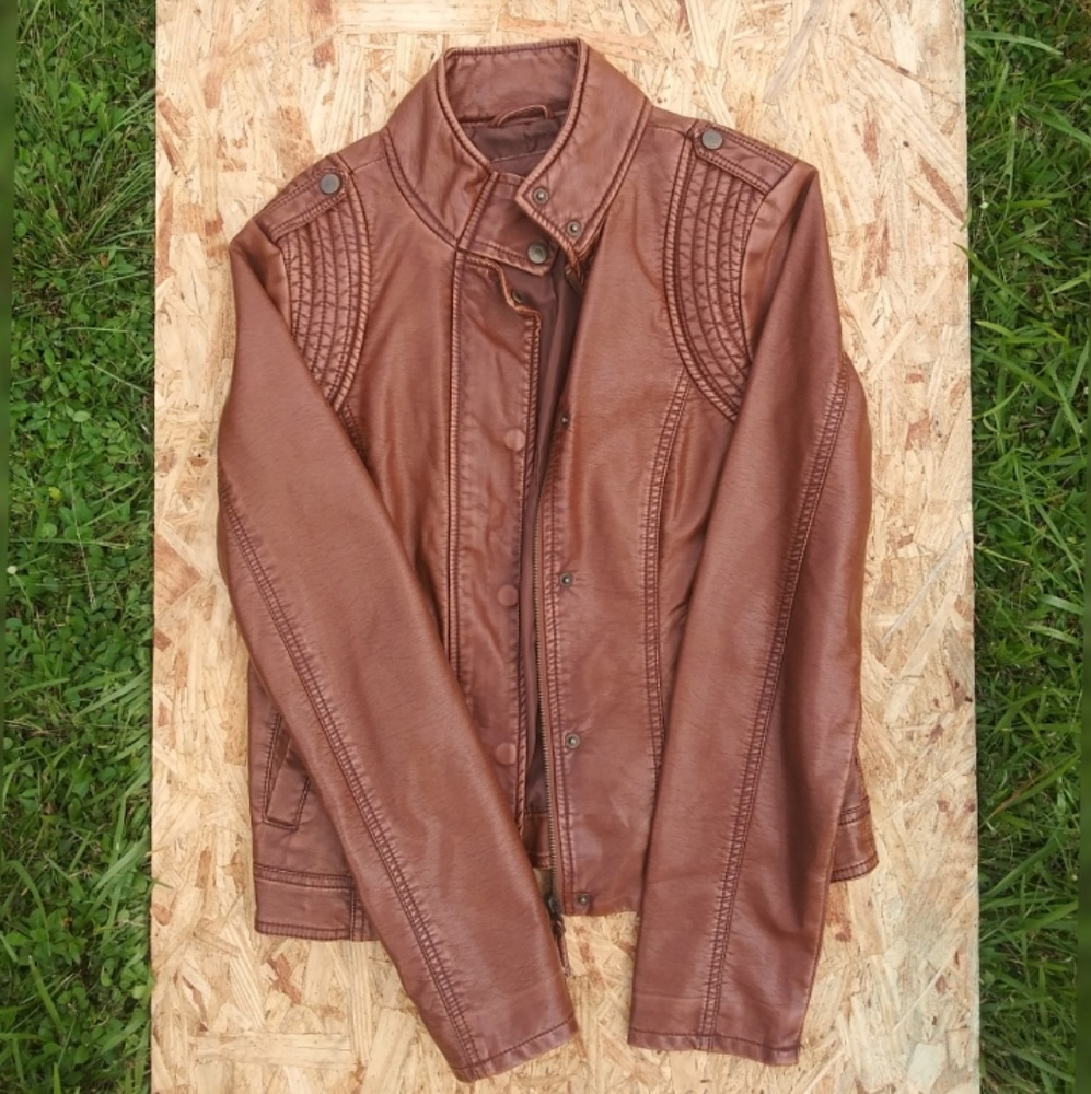 Aeropostale Faux Leather Moto Jacket